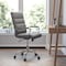 Flash Furniture Mid-Back Gray/Chrome LeatherSoft Executive Swivel Chair GO-2286M-GR-GG - alternate 1